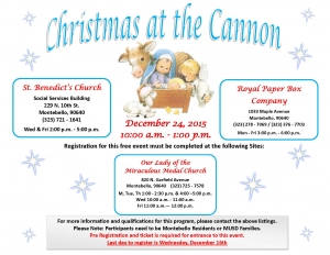 Christmas at the Cannon & Event Registration Information!